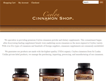 Tablet Screenshot of ceyloncinnamonshop.com
